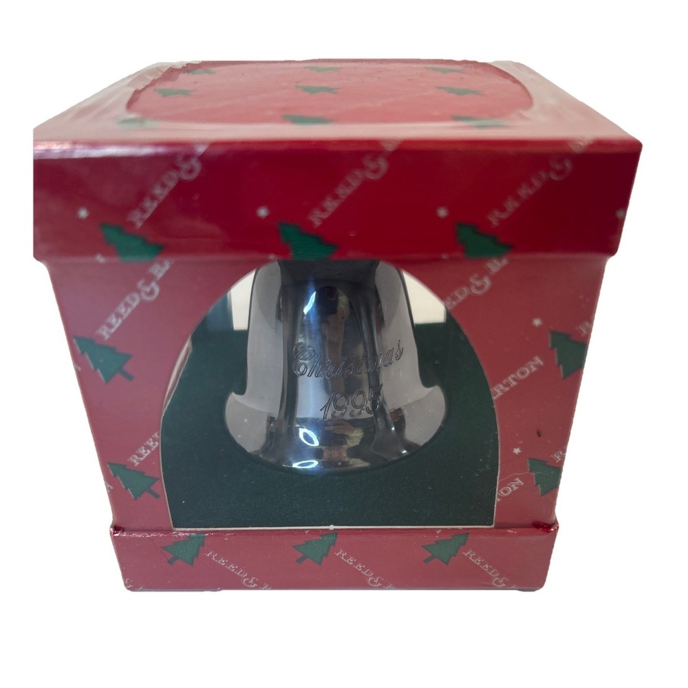 Reed‎ And Barton 1995 Silver Plated Christmas Bell New In Box